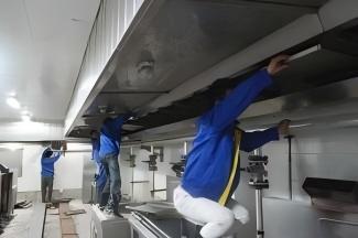 油烟机清洗现场